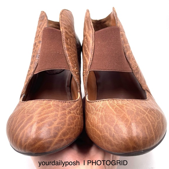 MaxStudio brown leather cone heel Biopic Mary Jane pumps US 8M - Picture 4 of 11